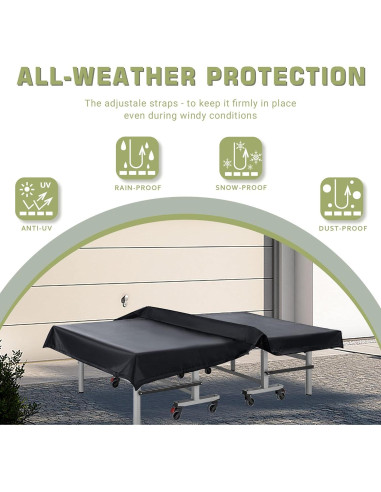 Cubierta de Mesa de Ping Pong Golkcurx Impermeable 9x1.5m