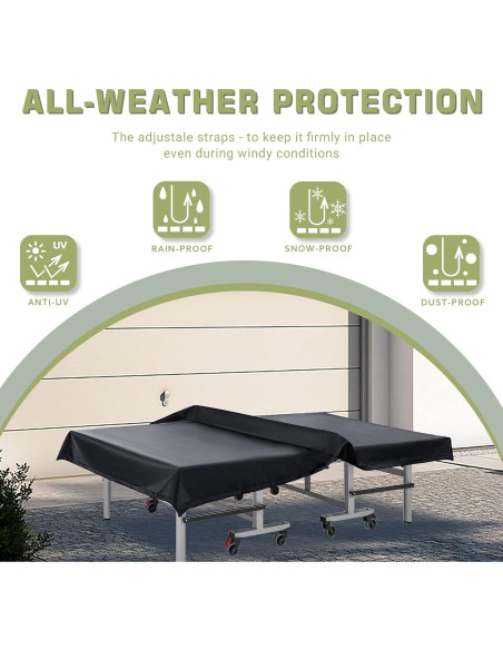 Cubierta de Mesa de Ping Pong Golkcurx Impermeable 9x1.5m
