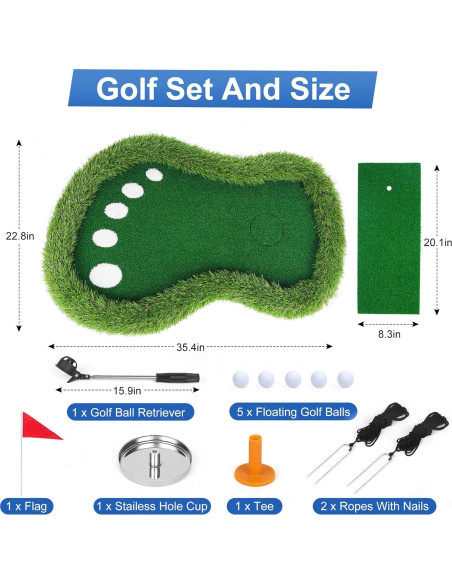 Green de Golf Flotante Sagsewful para Piscina 57.9x89.9cm