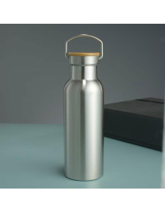 Botella de Agua Aislada FYJHLQZZ 500ml Acero Inoxidable Plateado 2