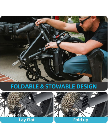 Pedales Traseros Plegables Shwsed para Bicicleta 15mm Antideslizantes