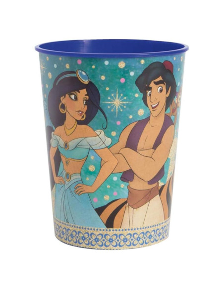 Vaso de Estadio Plástico Único Disney Aladino 473 ml Reutilizable