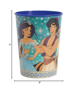 Vaso de Estadio Plástico Único Disney Aladino 473 ml Reutilizable 2