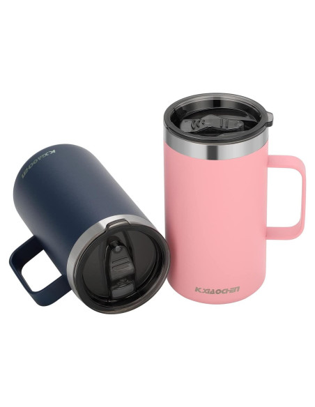 Taza de Café Aislada KXIAOCHEN 20oz Acero Inoxidable 2Pack