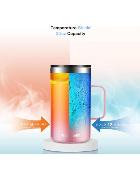 Taza de Café Aislada KXIAOCHEN 20oz Acero Inoxidable 2Pack