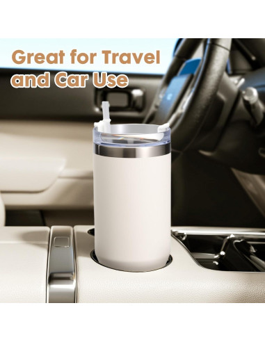 Paquete de 2 Tazas de 1.18L Aisladas Genérico con Asa y Popote