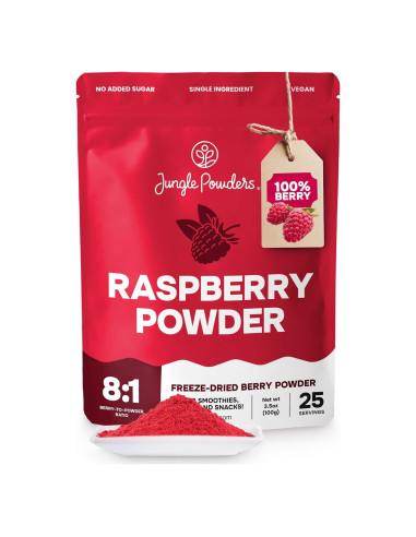 Polvo de Frambuesa Jungle Powders 99g Sin Azúcar Liofilizado