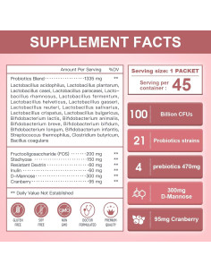 Probioticos para Mujeres NATURE TARGET 100 Mil CFUs 45 Días 2