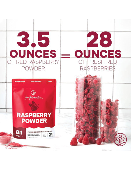 Polvo de Frambuesa Jungle Powders 99g Sin Azúcar Liofilizado