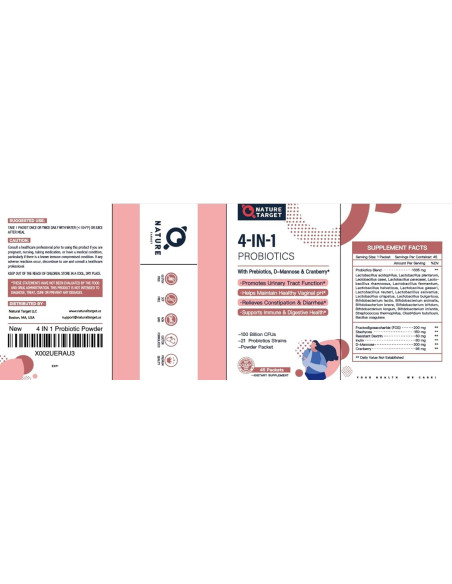 Probioticos para Mujeres NATURE TARGET 100 Mil CFUs 45 Días