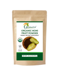 Polvo de Fruta de Noni Orgánico Grenera 454 g - No GMO, Sin Gluten