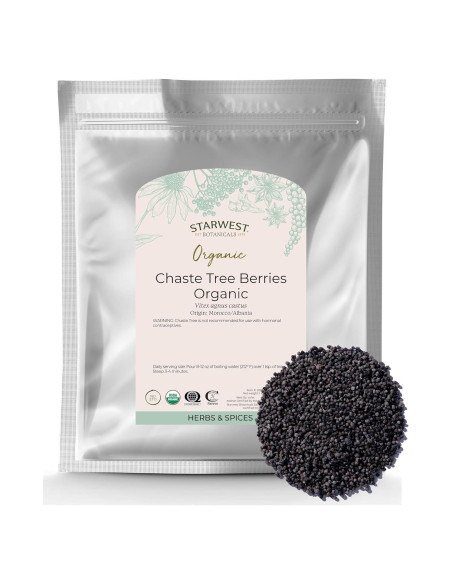 Bayas de Árbol de Vitex Orgánicas Starwest 0.45 kg - Té Natural