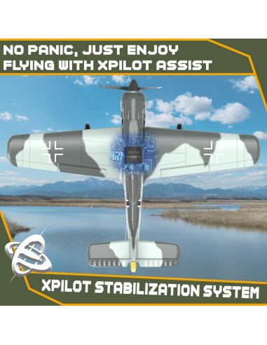 Avión RC ANBURI FW190 4 Canales con Estabilización