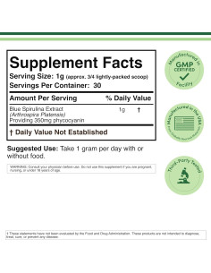 Polvo de Espirulina Azul Double Wood 30g - 35% Ficocianina 2