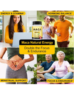 Cápsulas de Raíz de Maca FSLHCY 1900mg - Suplemento Vegano 2