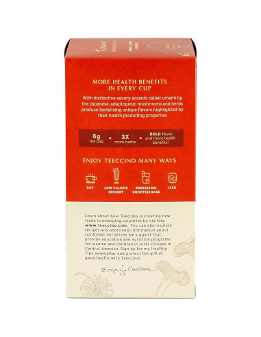 Té Herbal Adaptogénico Teeccino Chaga Ashwagandha - 25 Bolsitas