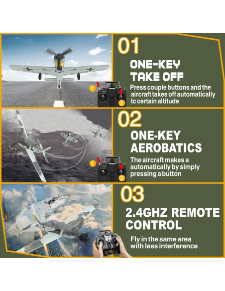 Avión RC ANBURI FW190 4 Canales con Estabilización