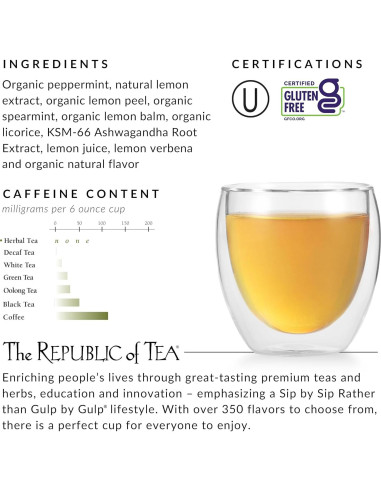 Té de Hierbas Stress Less WinterMint La República del Té - 36 Bolsitas