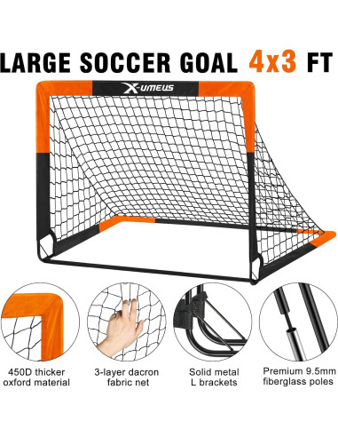 Porterías de Fútbol para Niños X-UMEUS Set de 2 1.22x0.91m