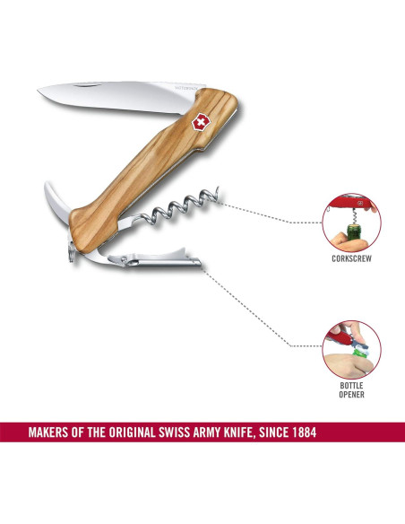 Cuchillo de Bolsillo Victorinox Maestro del Vino 13 cm Olivo