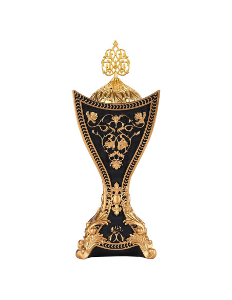 Horno de Incienso TERSCHELLING de Resina con Motivos Dorados