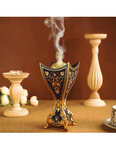 Horno de Incienso TERSCHELLING de Resina con Motivos Dorados 2