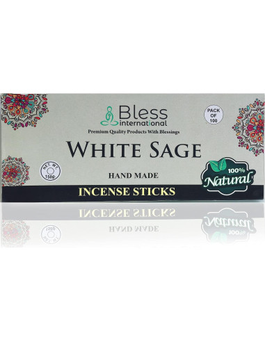 Incienso Natural Bless International Salvia Blanca 100 Palos