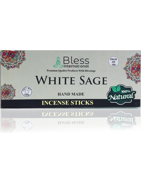 Incienso Natural Bless International Salvia Blanca 100 Palos