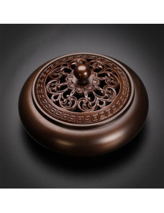 Quemador de Incienso de Cobre AHBLQD en Forma de Loto 93mm 2