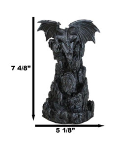 Estatua Dragón Negro Ebros Gift 19 cm Quemador Incienso 2