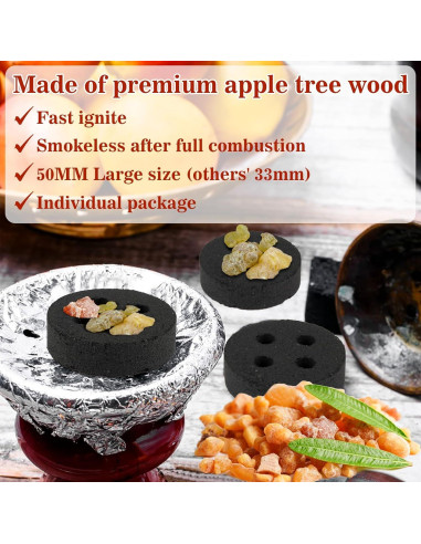 Briquetas de Carbón para Incienso MAQIHAN 50mm - 20PCS