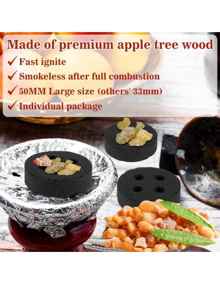 Briquetas de Carbón para Incienso MAQIHAN 50mm - 20PCS
