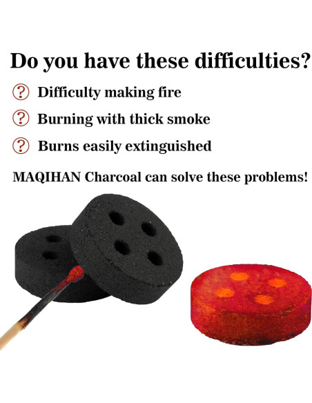 Briquetas de Carbón para Incienso MAQIHAN 50mm - 20PCS