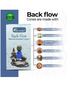 Conos de Incienso Natural ARO VATIKA - 50 Unidades 5 Fragancias 2