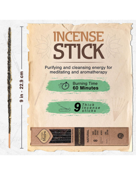 Varitas de Incienso Natural Sagrada Madre - Frankincense 22.86 cm