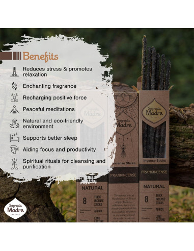 Varitas de Incienso Natural Sagrada Madre - Frankincense 22.86 cm