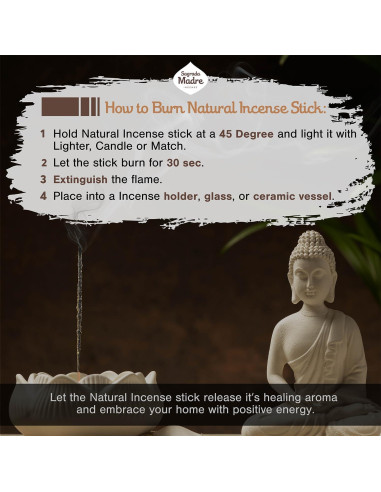 Varitas de Incienso Natural Sagrada Madre - Frankincense 22.86 cm