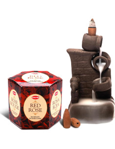 Conos de Incienso HEM Rosa Roja - 40 Unidades Aromaterapia 2