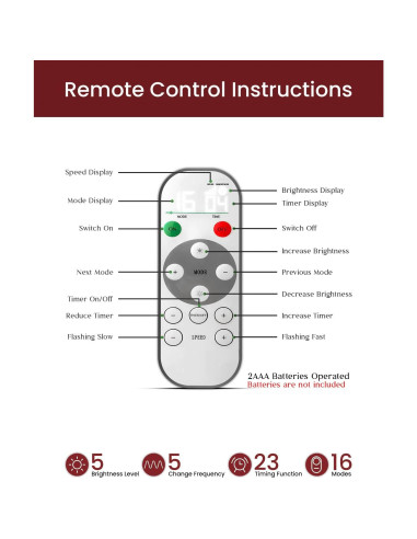 Guirnalda de Navidad LED 50 luces GAZE ART 274 cm con Temporizador