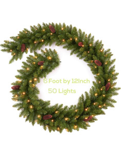 Guirnalda Navideña Artificial 1.83m LED Doble Color con Control Remoto 2