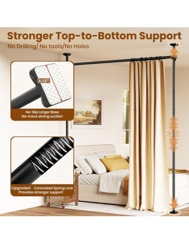 Varilla Divisoria Ajustable Bonpally 4-10 pies Sin Perforación