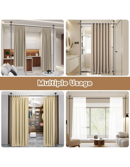 Varilla Divisoria Ajustable Bonpally 4-10 pies Sin Perforación