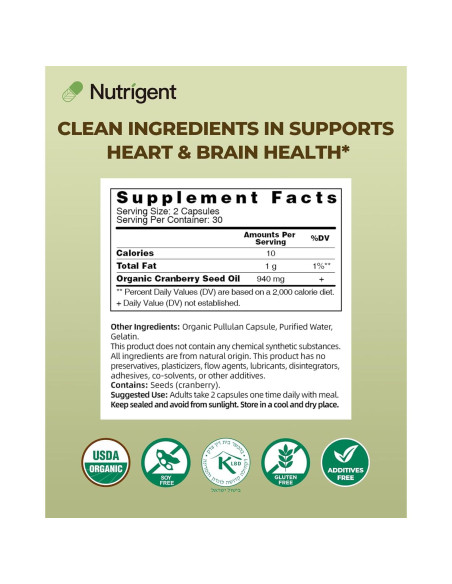 Aceite de Semilla de Arándano Orgánico Lefancaps 60 Cápsulas