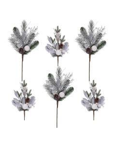 6 Piezas Rociador de Hojas Plateadas FloraNet 55.88 cm