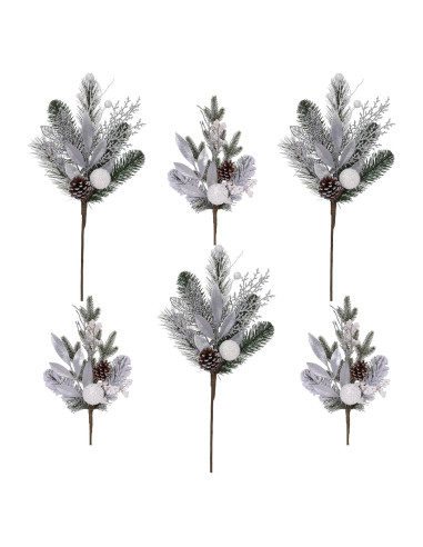 6 Piezas Rociador de Hojas Plateadas FloraNet 55.88 cm