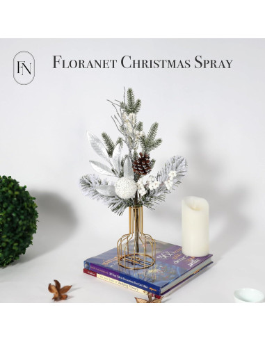 6 Piezas Rociador de Hojas Plateadas FloraNet 55.88 cm