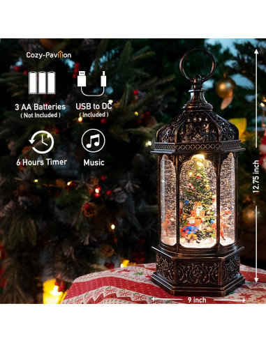 Lámpara Musical de Nieve COZY-PAVILION 32.4 cm Cascanueces