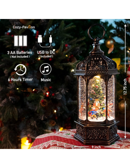 Lámpara Musical de Nieve COZY-PAVILION 32.4 cm Cascanueces