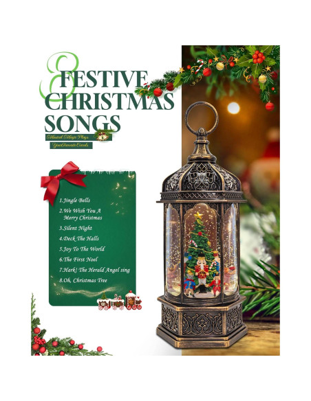 Lámpara Musical de Nieve COZY-PAVILION 32.4 cm Cascanueces