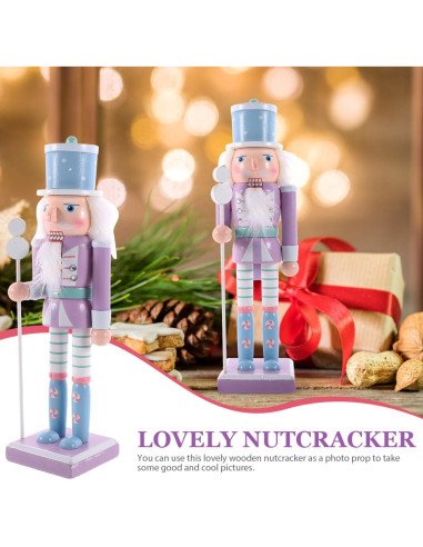 Adorno de Cascanueces de Madera Homoyoyo 25cm Decoración Navideña